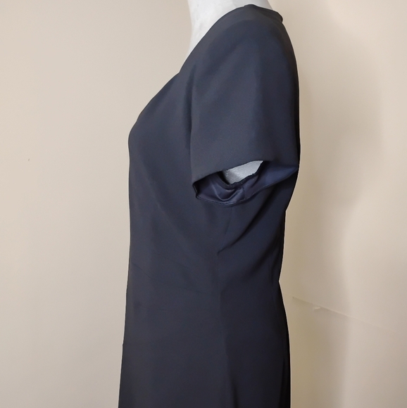 Vintage David Warren Black Dress 12 Tailored Classic Cocktail Career Party - Picture 3 of 8